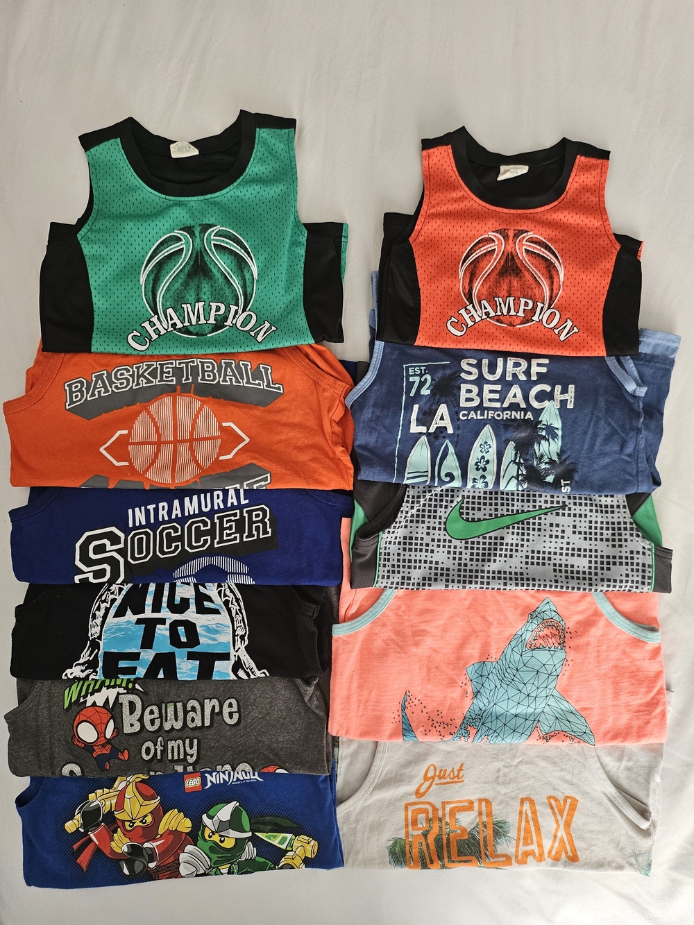 Boys Sleeveless Tank Shirts